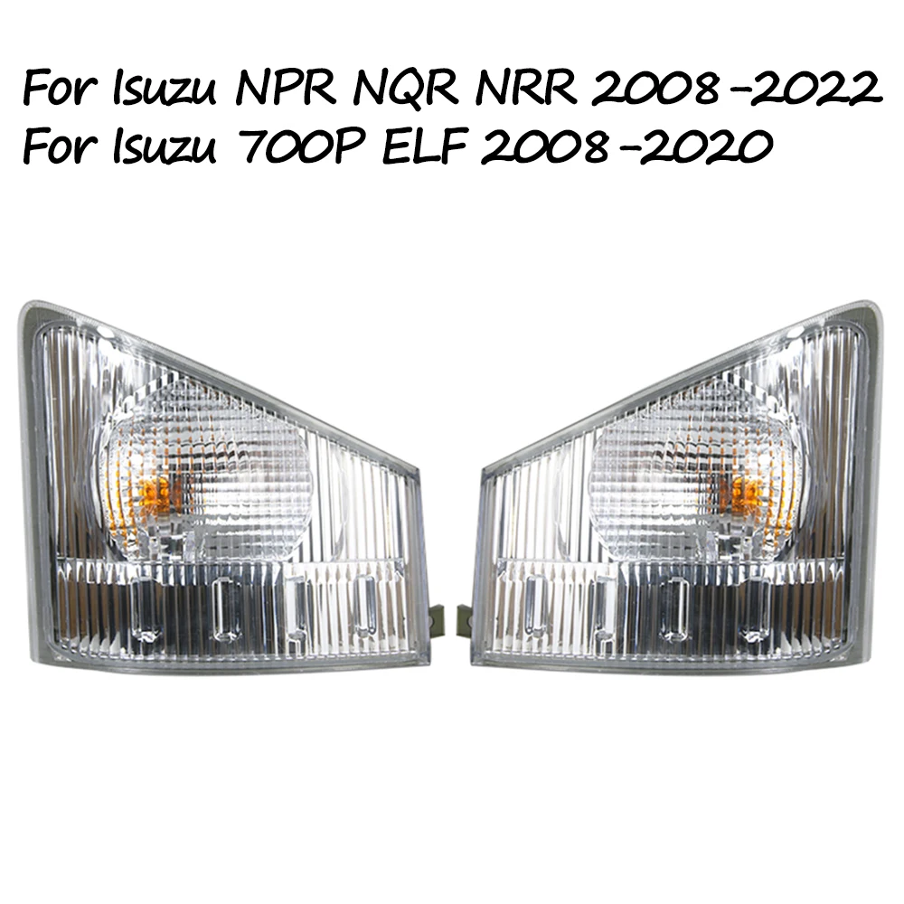 Luz de Esquina para Camión Isuzu NPR NQR 700P ELF 2008 2009 2010 2011-2020, Luz de Señal de Giro para Parachoques Delantero 8-97585172-2 8-97585173-2