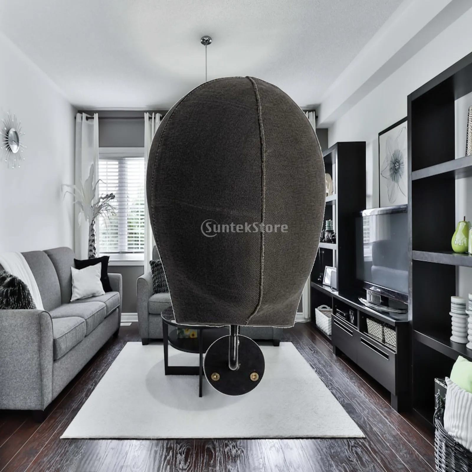 Linen Mannequin Head Wall Mount Display for Hats Scarves Veils Boutique Hat Holder Space Saving Fixture