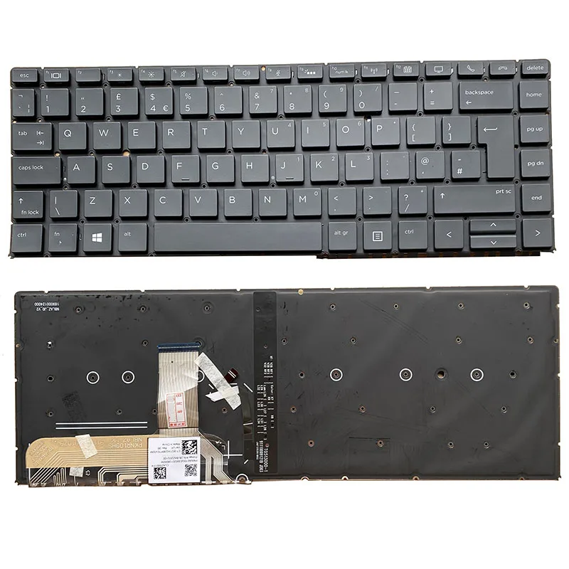 

UK Backlit For HP EliteBook Folio x360 1040 G5 Laptop Keyboard No Frame