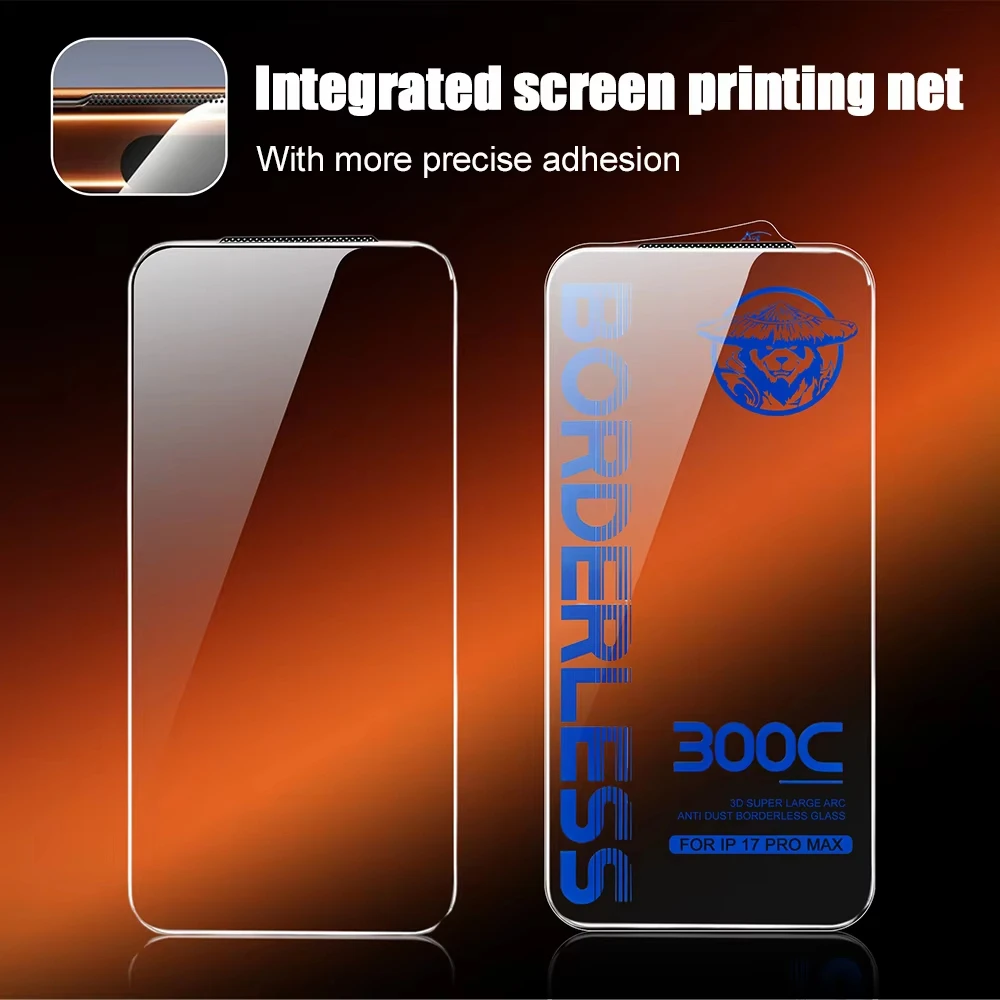 1-3 шт. Защитное стекло 300C HD для iPhone 18 17 Pro Max 18 Pro 17 15 16 14 13 12 11 16e Air 14 Plus X XS XR, антицарапинное стекло