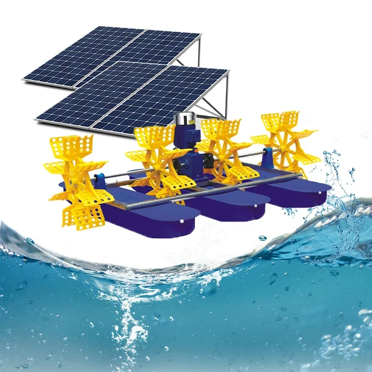 Solar Powered Aerator Large Prawn Fish Pond Impeller Aquaculture Machine For Increasing Oxygen