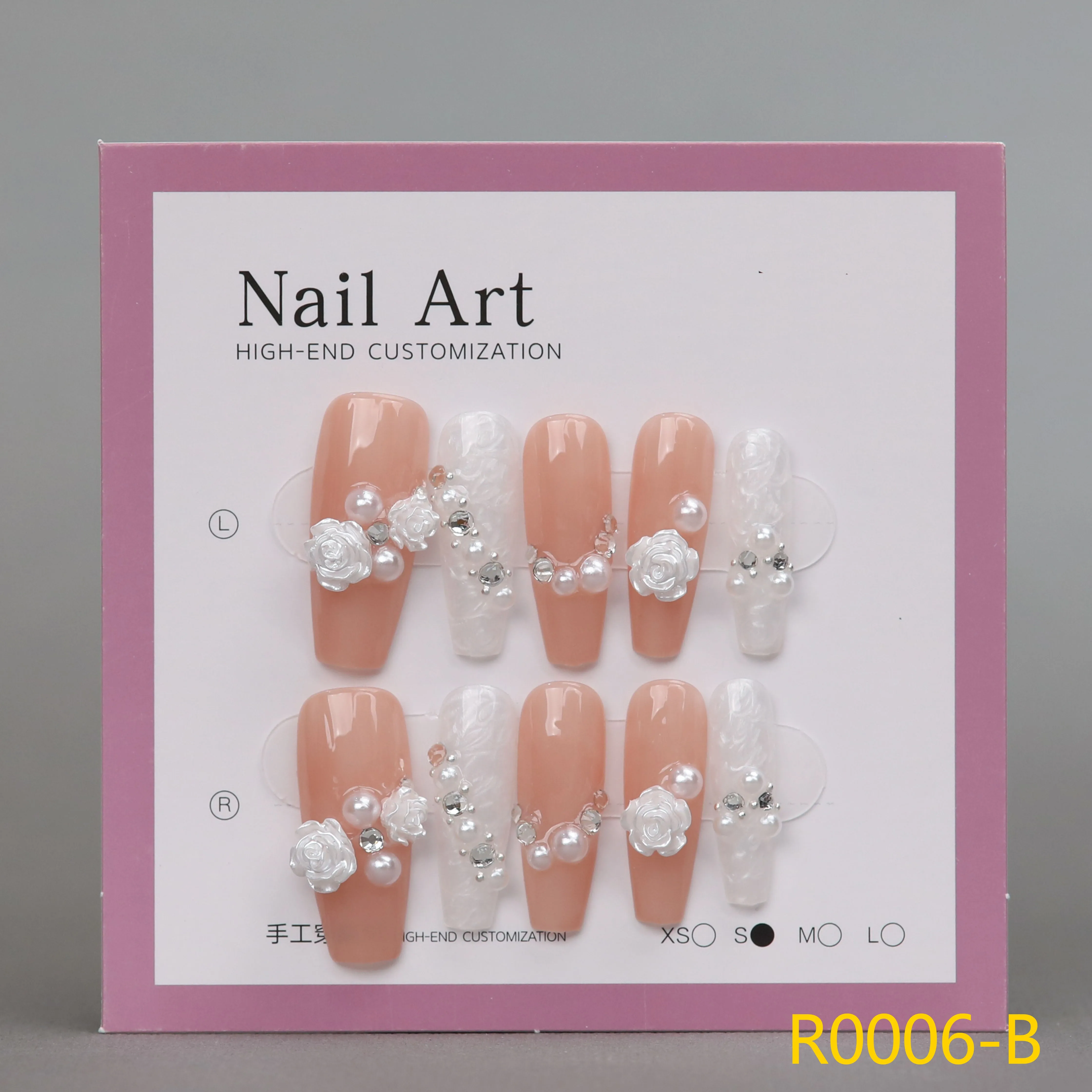 Medium Size 10pcs removeable Handmade Nail Wearing 2024 Advanced New Wearable Nail Manicure Hand made Nail Patch