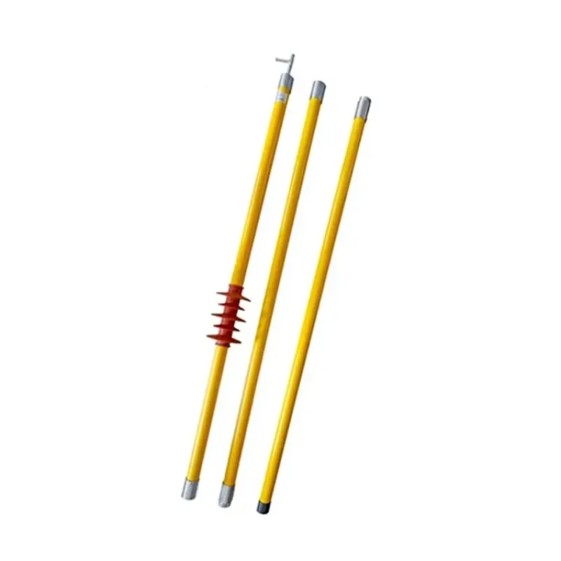 lighting protection rod electric shock insulated  high voltage operating fiberglass  telescopic hot stick