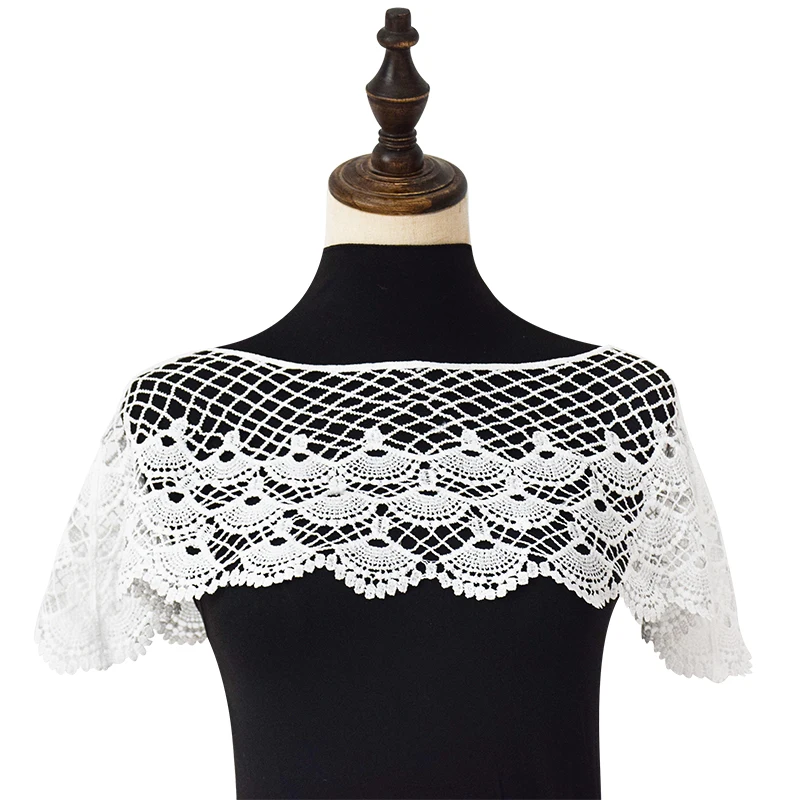 

Hollow out fake collar, three-dimensional collar, lace chest collar, thin knit lace hollow out small shawl, short sun protection