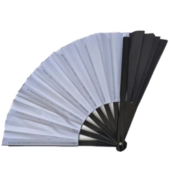 34cm Kun Master Bamboo Tai Chi Kung Fu Fan Martial Arts Practice Performance Both Sides Covers Free Match
