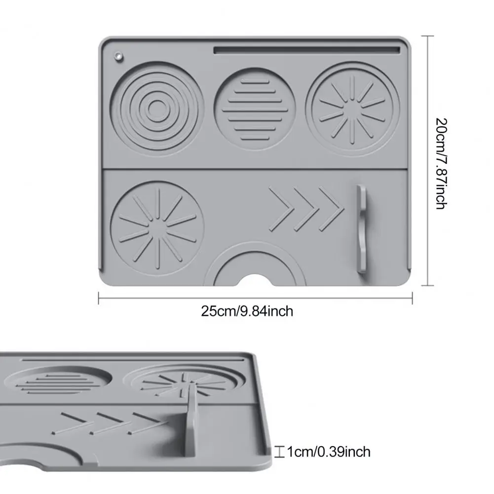 Coffee Tamp Mat Silicone Espresso Tamping Mat Non-slip Silicone Tamper Mat Heat Resistant Coffee Station for Home Baristas