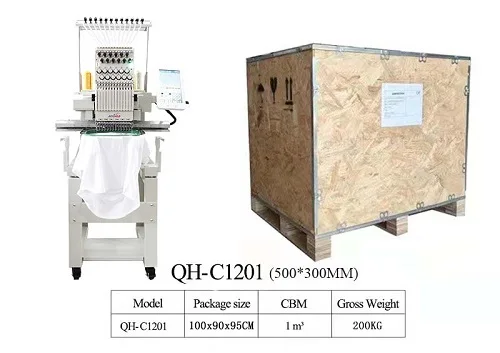 Revhon  Computerized Single Head Embroidery Machine 15 Needle 500*300mm US Overseas Warehouse Fast Shipping