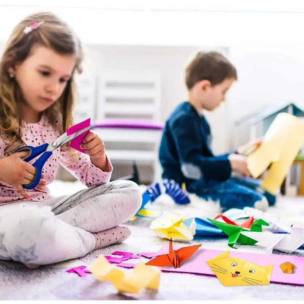 Papel de Origami cuadrado de 100 Uds., papel plegable de doble cara de Color sólido con ojos de 8mm, artesanía de álbum de recortes hecha a mano para niños, 20x20cm