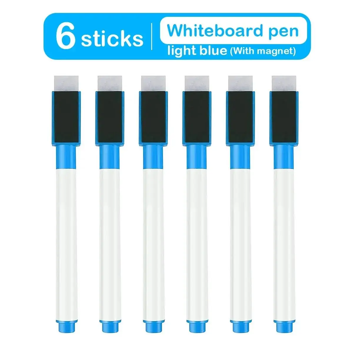 8 stuks magnetische uitwisbare whiteboard-pen kleuropties schoolbord notitienummering briefpapier voor kantoor klaslokaal onderwijsbenodigdheden