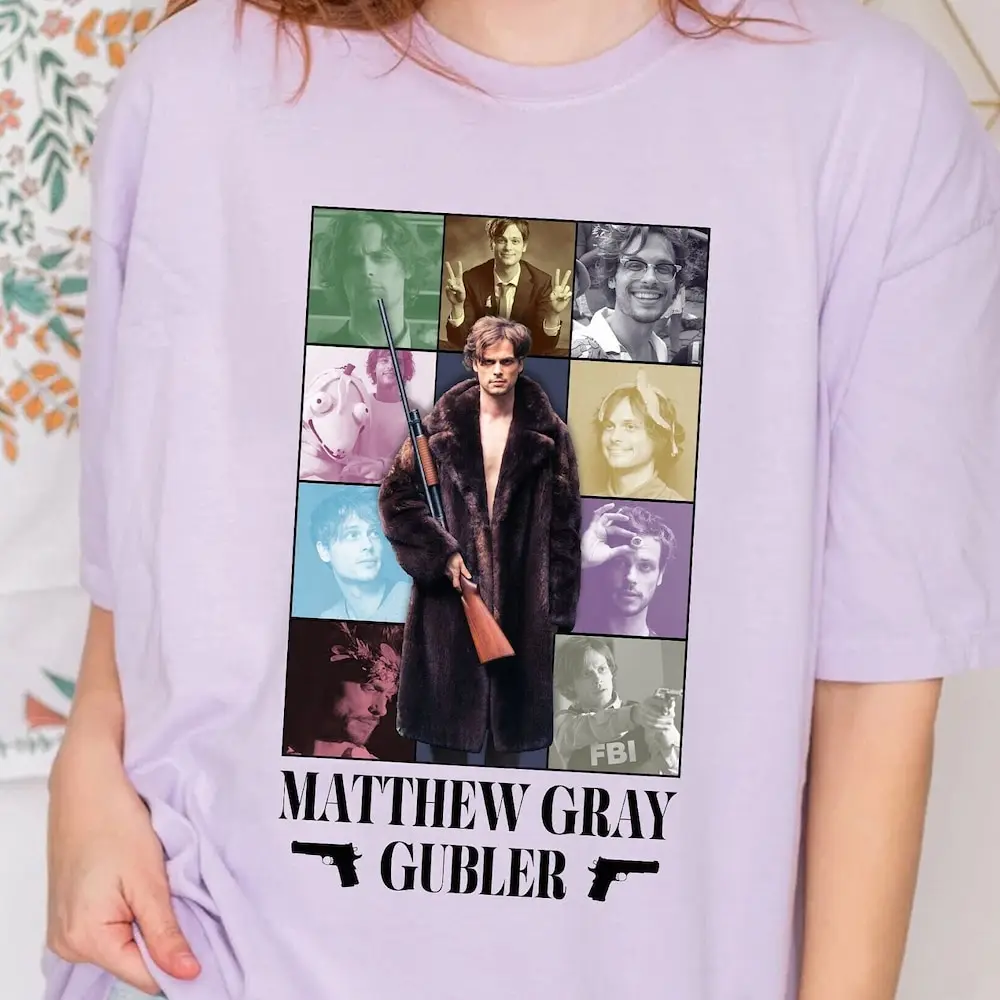 Matthew Gray Gubler The Eras Tour T Shirt Retro Spencer Reid Criminal Minds Merch Tv Series Show