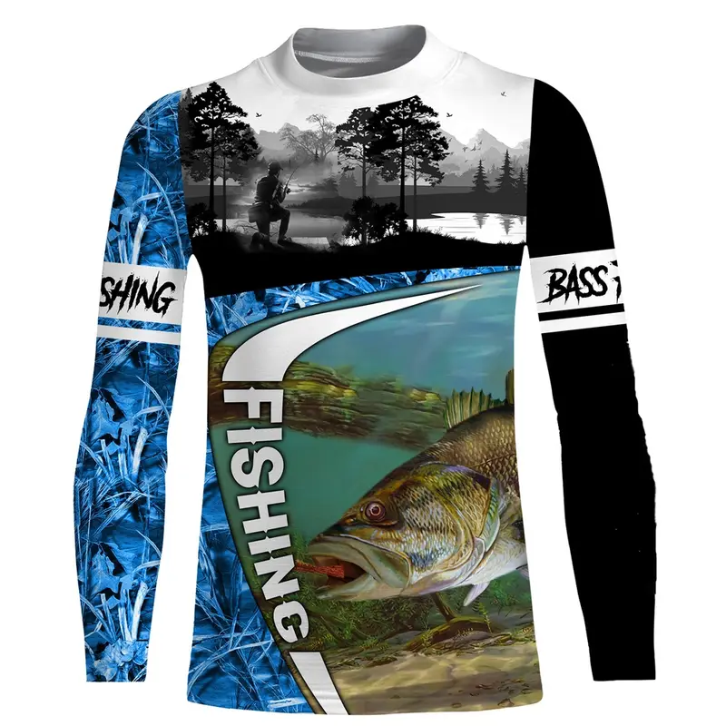 Fishing Shirts Men's T-Shirts Long Sleeve Mens Clothes Autumn Streetwear Crew Neck Pullovers Mens T Shirt Casual Men Clothing - Image 12