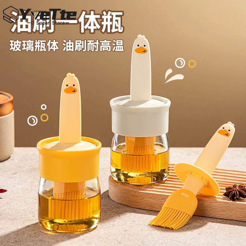 

Barbecue Oil Brush with Bottle Basting Brushes Heat Resistant Honey Seasoning Bottles Picnic BBQ Tools Outdoor Kitchen