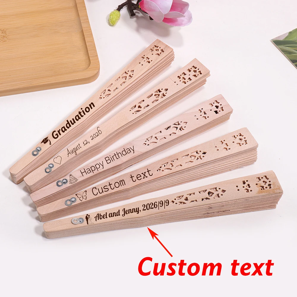 

Набор из 5 деревянных вееров с индивидуальной гравировкой, персонализированные складные вееры с именем, свадебный подарок, сувенир для вечеринки, веер с индивидуальным текстом для свадьбы