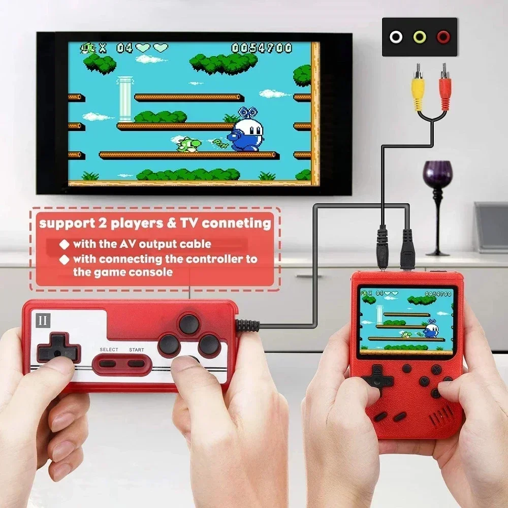 2023 Portable Retro Video Console Handheld Game Advance Players Built-in 400 Games 2.4 Inch Game Console Double Play Gifts