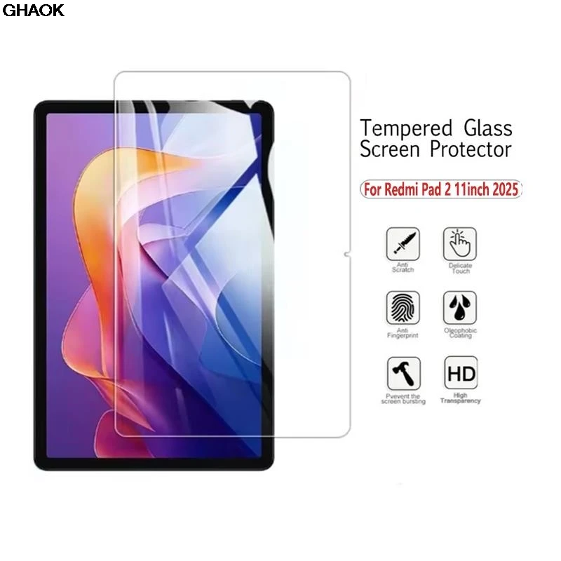 

2 шт. пленка из закаленного стекла для Xiaomi Redmi Pad 2 11 дюймов 2025 HD 9H Защитная пленка от царапин для Redmi Pad 2 2025 Пленка для планшета