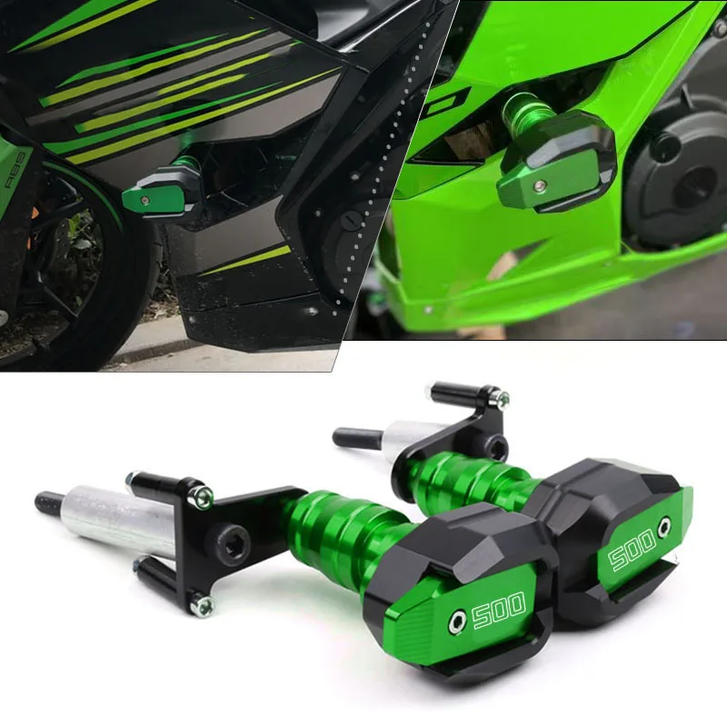 

Motorcycle Falling Protection Frame Slider Fairing Guard Crash Pad Protector Fit For NINJA500 NINJA 500 Z500 Z 500 2024 2025