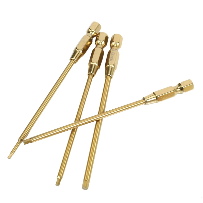 ABMO 8X Titan Schnellwechsel-Innensechskantschlüssel Sechskantschlüssel Schraubendreher Werkzeugsatz 1,5, 2, 2,5 und 3 mm RC-Modell Mini-Handwerkzeug
