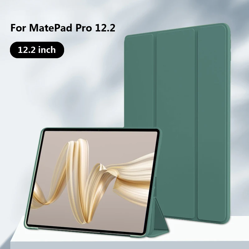 حافظة لهاتف هواوي Matepad Pro 12 2 2025 حافظة ثلاثية الطي من جلد البولي يوريثان الناعم من مادة البولي يوريثان الحراري حافظة لهاتف هواوي Matepad Pro 12.2