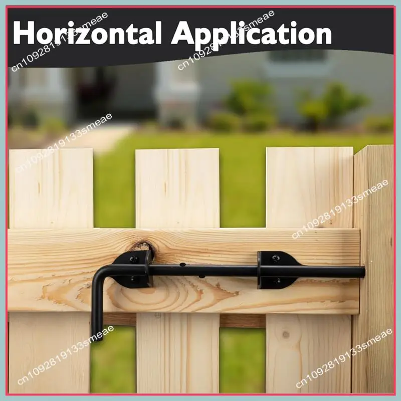 

N94R Heavy Duty Gate Latche Portable Cane Bolt Door Latch Lock Door Stop Hardware For Single Open Door Gate Wooden Fence