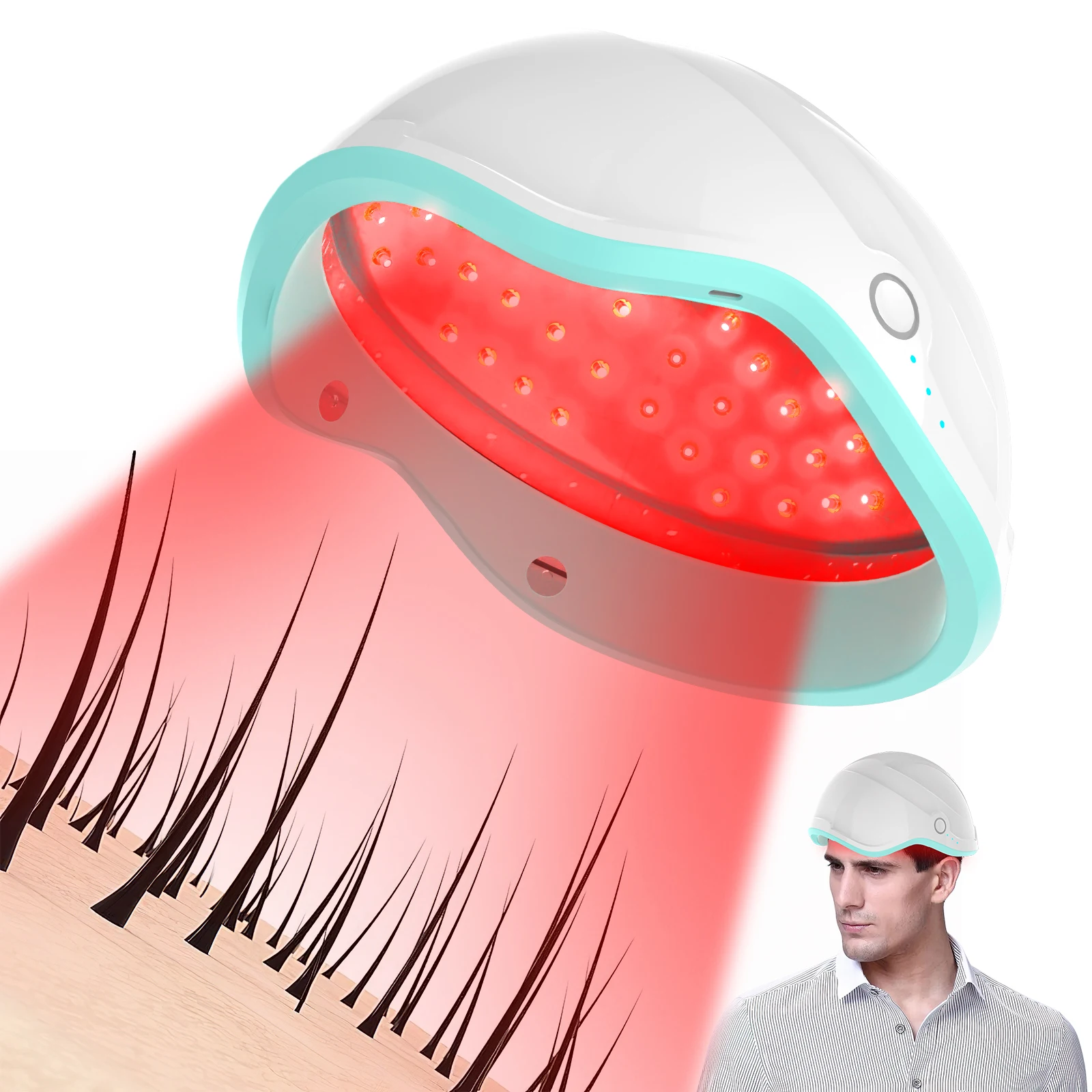 

Hair Growth Cap LLLT Wireless Red Light Therapy Cap for Thin Hair with 109pcs Medical Laser Diodes Stimulates Hair Growth