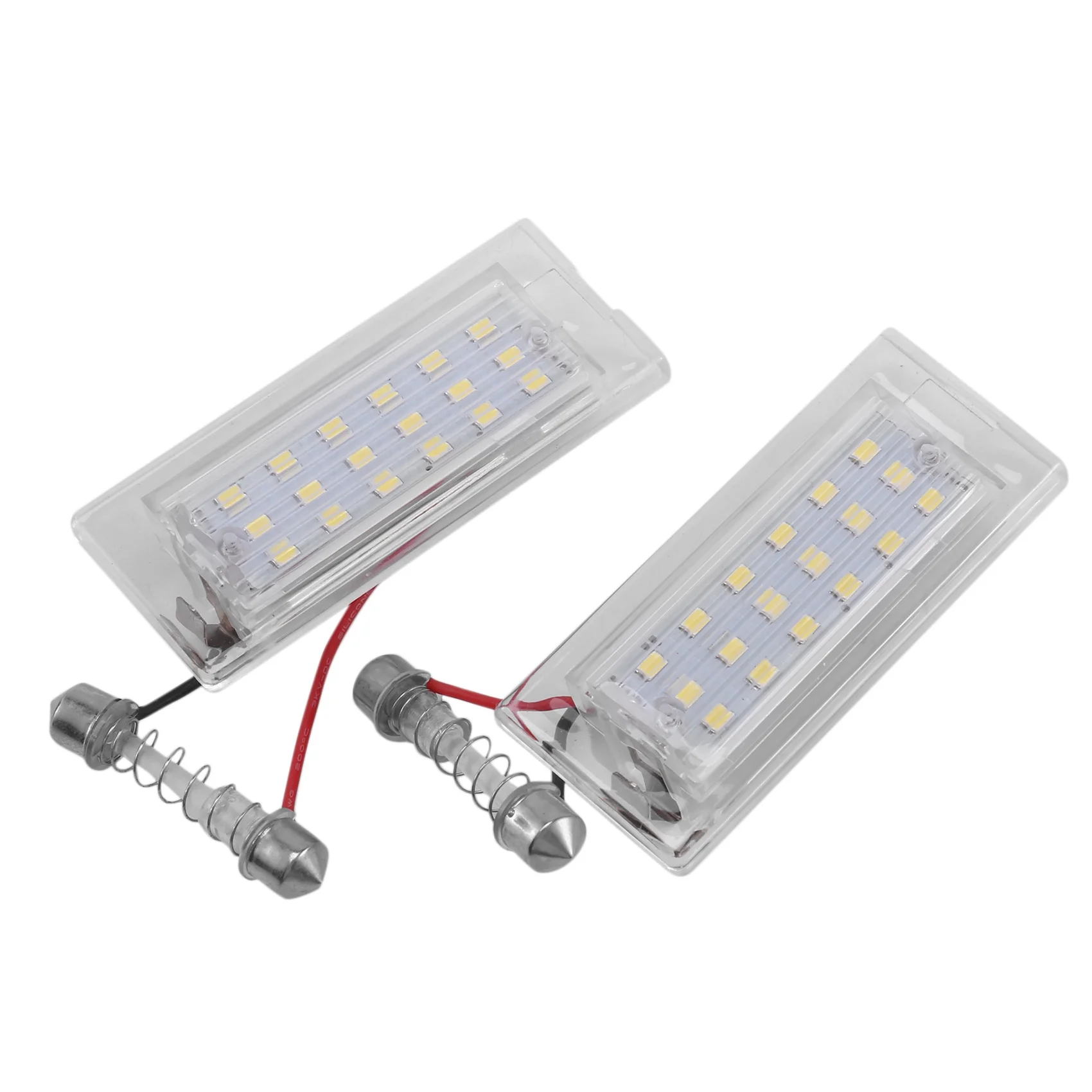 2Pcs White LED Number License Plate Light Lamp 18 SMD 3528 for-BMW E53 X5 1999-2003 E83 X3 03-10