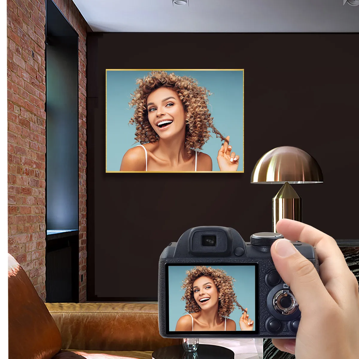 Benutzerdefiniertes Foto Frisur Kunstdruck - Poster für Friseurstudio Wanddekoration & Beauty Shop Werbung 1 Stück A4-A3-A2 HD-Druck auf Leinwand