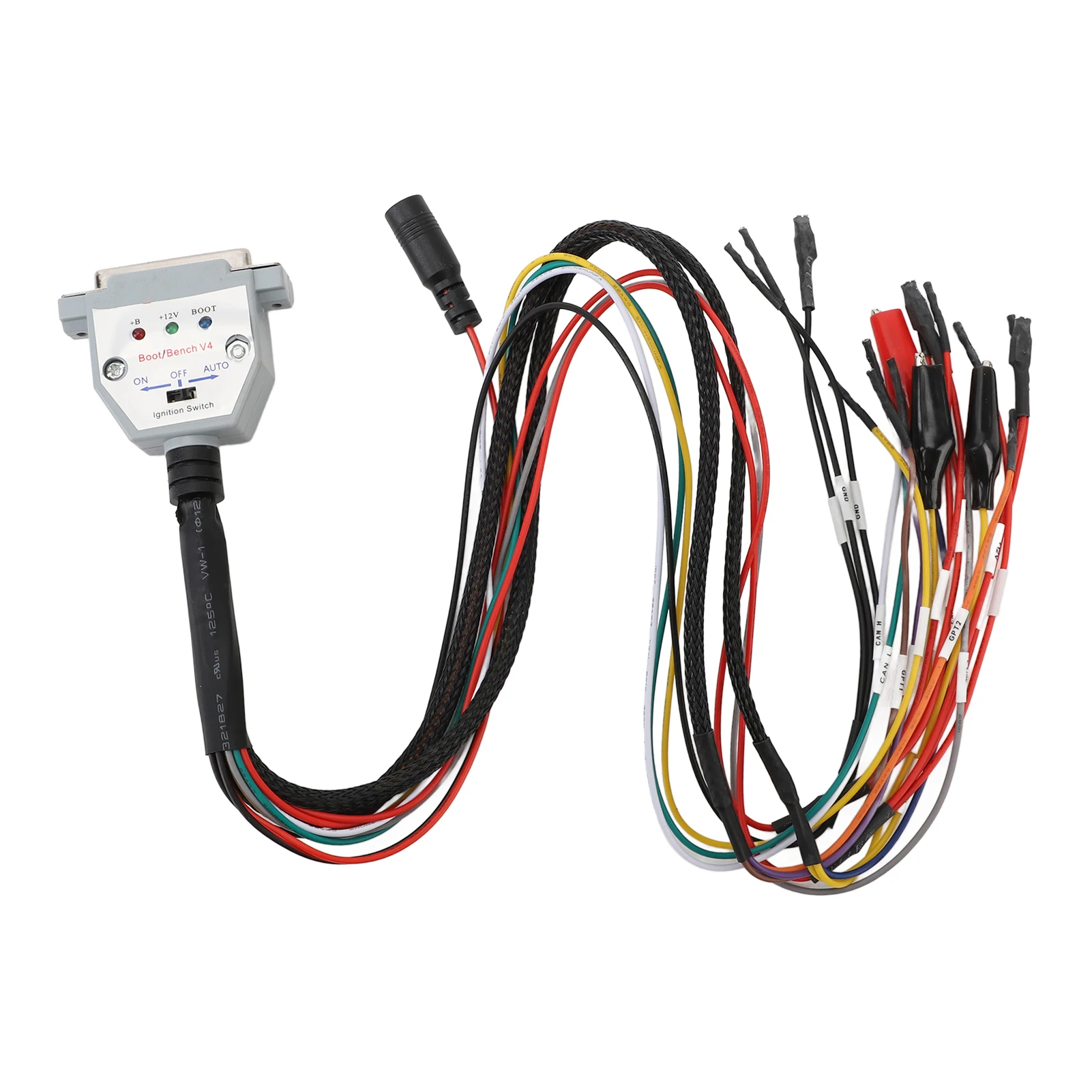 3 LED Lights Boot Bench Cable DB25 with Switch ECU Bench Pinout Cable for SM2 PRO J2534 VCI Read Write ECU BATT VCC KLINE CAN-L
