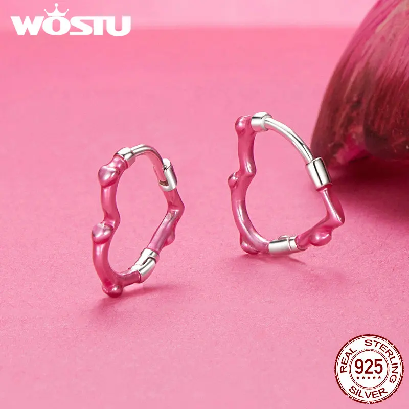 WOSTU 925 Sterling Silver Turtle Ear Clips Winter Ice Flower Starfish Flower Ear Buckle z niebieską emalią Drobna biżuteria — zdjęcie 6