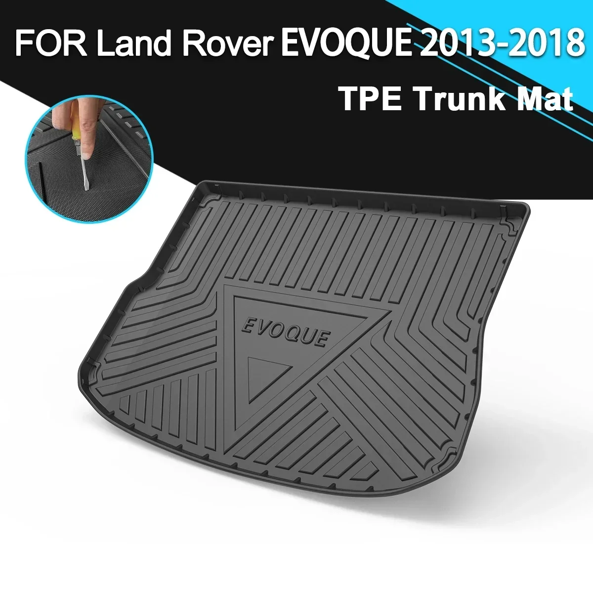 

Car Rear Trunk Cover Mat Rubber TPE Waterproof Non-Slip Cargo Liner Accessories For Land Rover EVOQUE 2013-2018