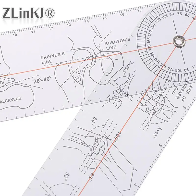 1Pcs Plastic Goniometer Angle Ruler Rule Joint Orthopedics Instruments Medical Spinal Angle Ruler Angle Finder Measuring Tool