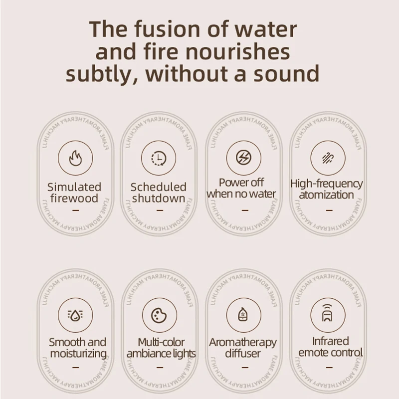 جديد الموقد لهب ناشر رائحة USB الملونة ضوء الليل التحكم عن بعد أجهزة ترطيب الهواء المنزلية