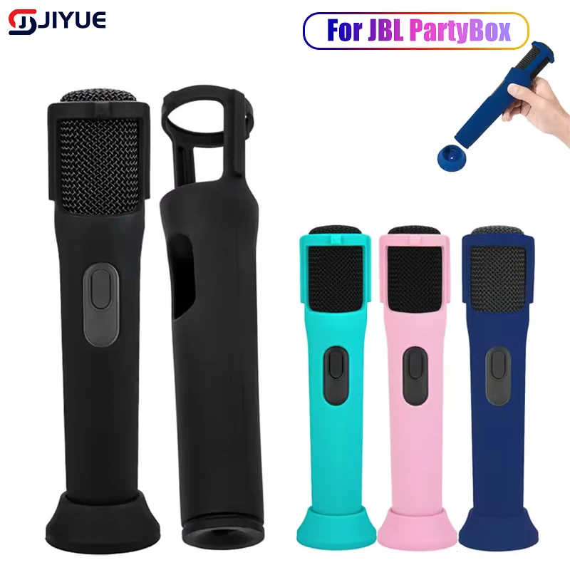 Silicone Wireless Microphone Cover Handle Cover Mic Protection Ring Rod Anti-Rolling Protector For JBL PartyBox Microphone