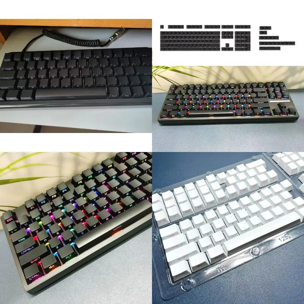 Double Shot Keycaps Side Printing Replacement Keycaps for Mechanical Keyboard