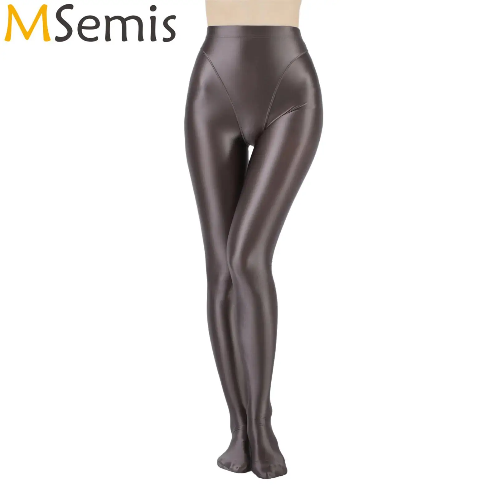 Mallas elásticas de cintura alta para mujer, Leggings metálicos brillantes para Pilates, gimnasia, Ballet, Yoga y Fitness