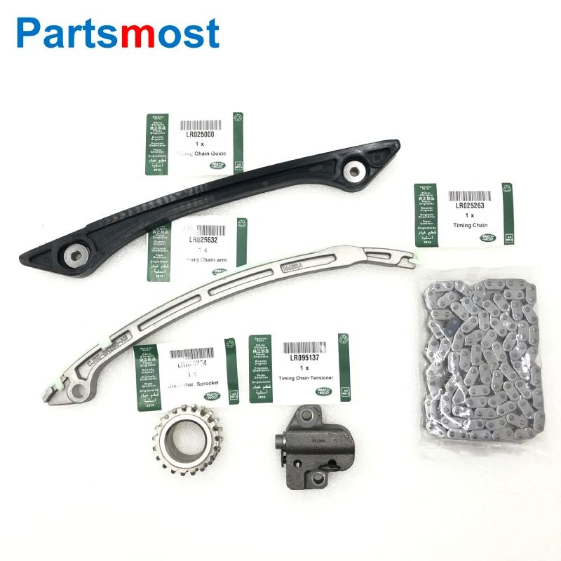 

Timing Chain Guide arm Crankshaft Sprocket Tensioner for Land Rover LR2 Evoque RRS Jaguar 2.0L 16V LR025000 263 632 264 LR095137