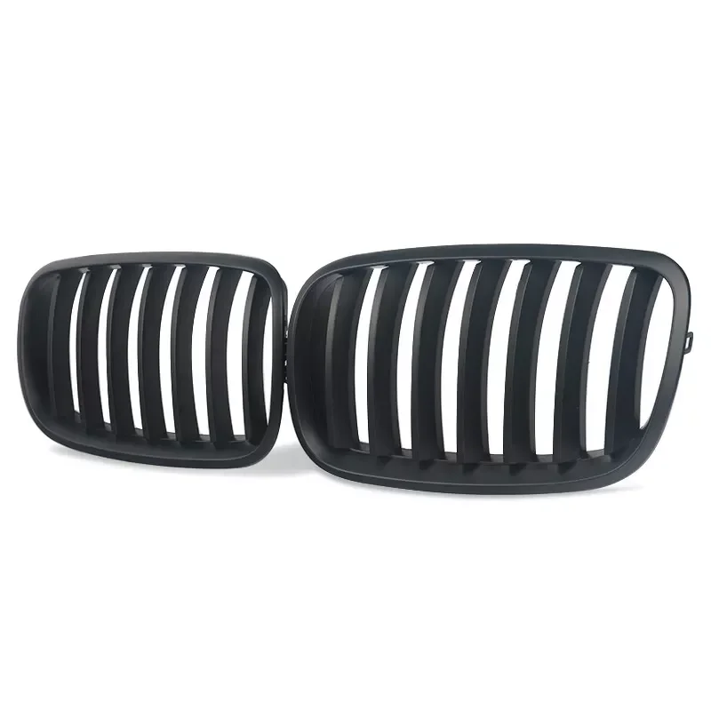 For BMW X5 E70 X6 E71 2007-2013 ABS Car Grille Front Kidney Grill Single Line Matte Black 51137157687 51137157688 51137185223