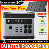 OUKITEL P2001 Plus 2400W Pure Sine Wave Power Station 13 Output Ports 2048Wh Expansion APP Control Energy Storage Power Station Solar Charge 1.5h Full Charge