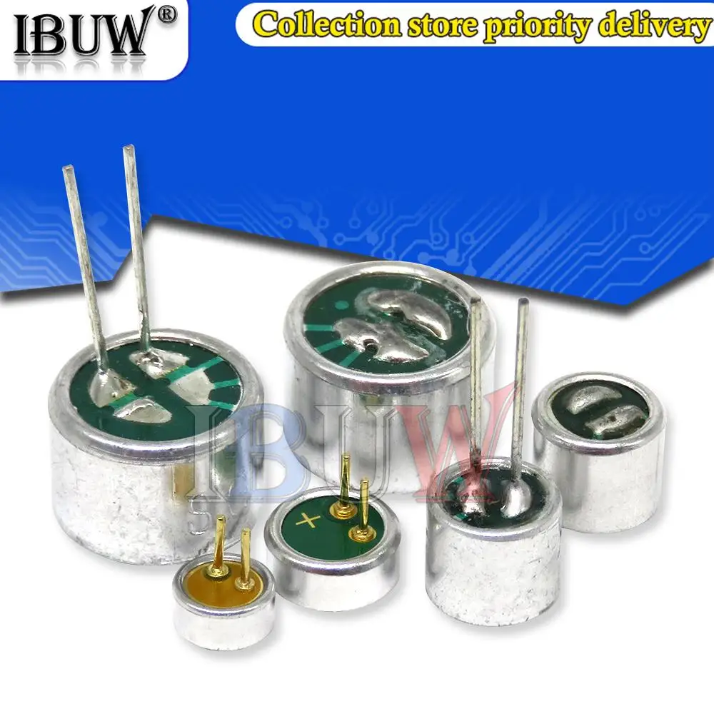 10 Stück 4.5*2,2mm 6*2,2mm 6*5mm 9*7mm Elektr et mikrofon Kondensator Pickup Mikrofon 52db 56db 2pin ibuw