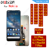 LCD Display Screen For Nokia 2.2 2.3 2.4 3.2 4.2 6.1 6 2018 7 Plus 5.1 5.4 8 8.1 8.3 X5 X6 X7 C1 C3 C20 Touch Digitizer Assembly