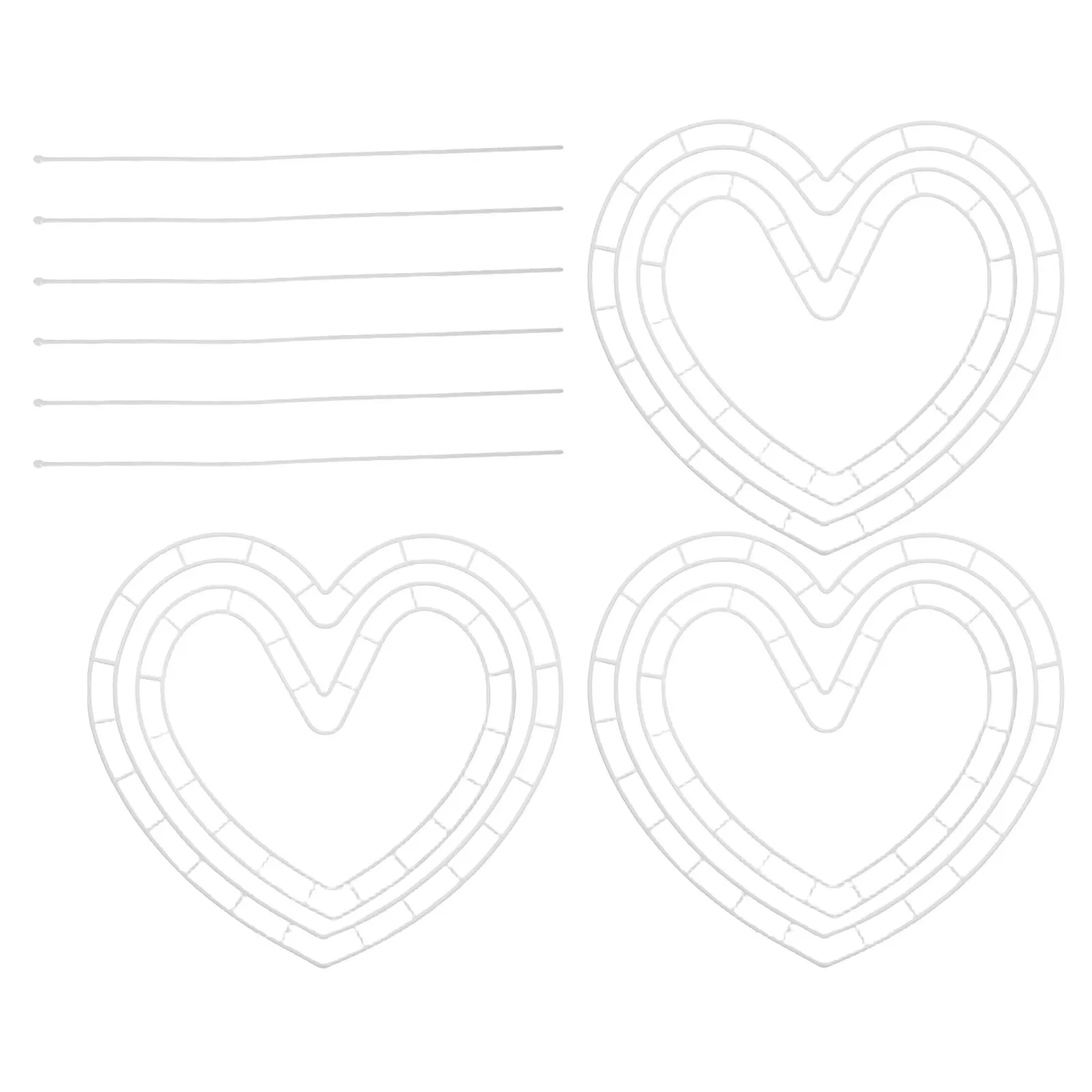 

1 Set Heart Shaped Flower Arrangement Holder Diy Floral Frame For Wedding Valentine'S Day Artificial Bouquet Stand Christmas