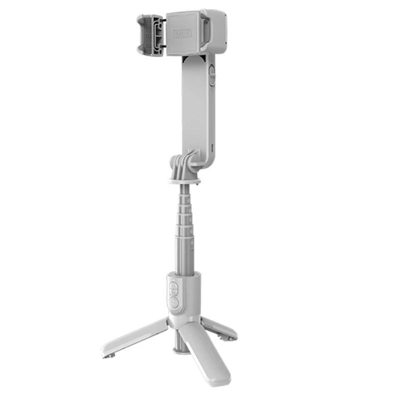 Estabilizador de cardán de mano, soporte para palo de Selfie con Bluetooth, luz de relleno ajustable, soporte para Selfie para teléfono inteligente, fácil instalación, blanco
