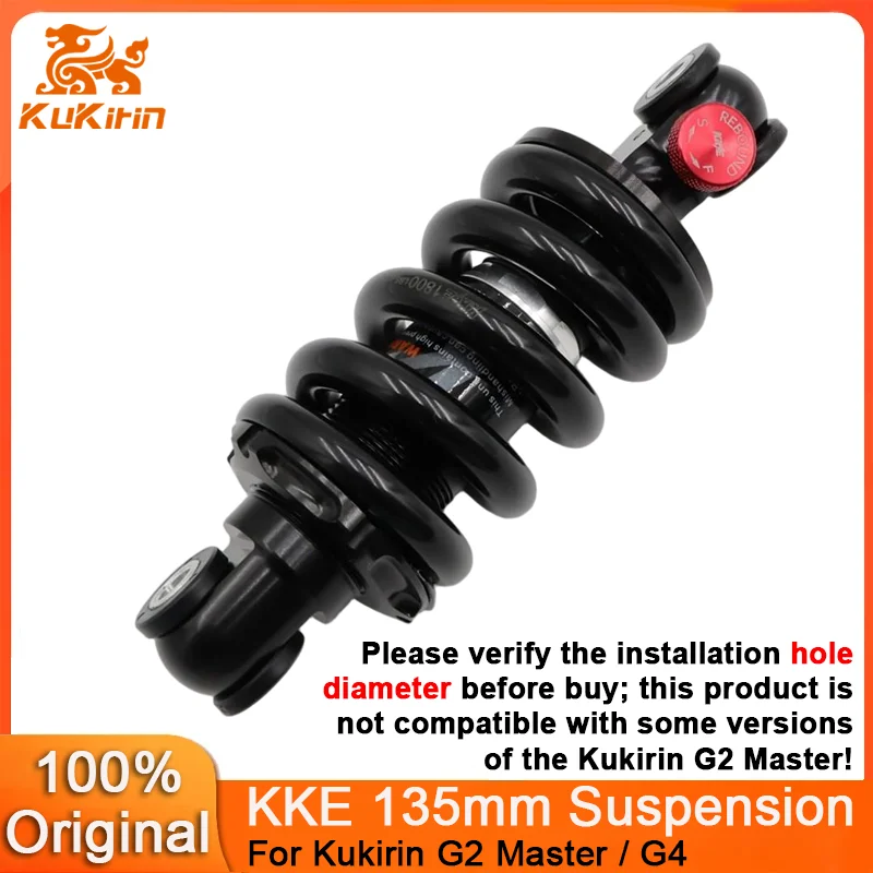 Amortisseur réglable KKE 135 mm en stock UE pour trottinette électrique Kukirin G2 Master/G4, amortisseurs de suspension hydraulique, trou 8 mm