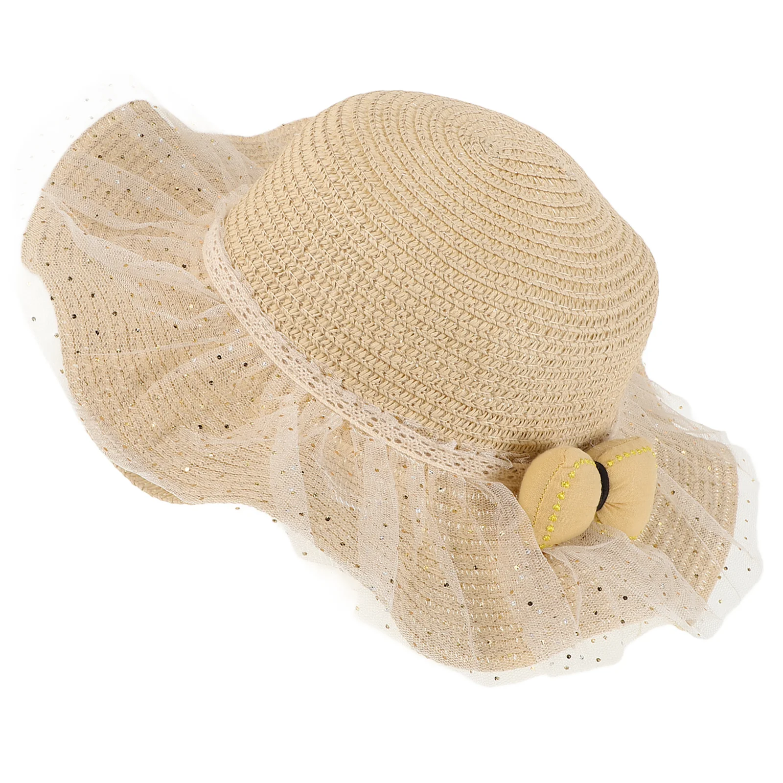 

Girls Summer Straw Sun Visor Hat Uv Protection Kids Breathable Lightweight Sunblock Cap Beach Outdoor Girls Straw Hat