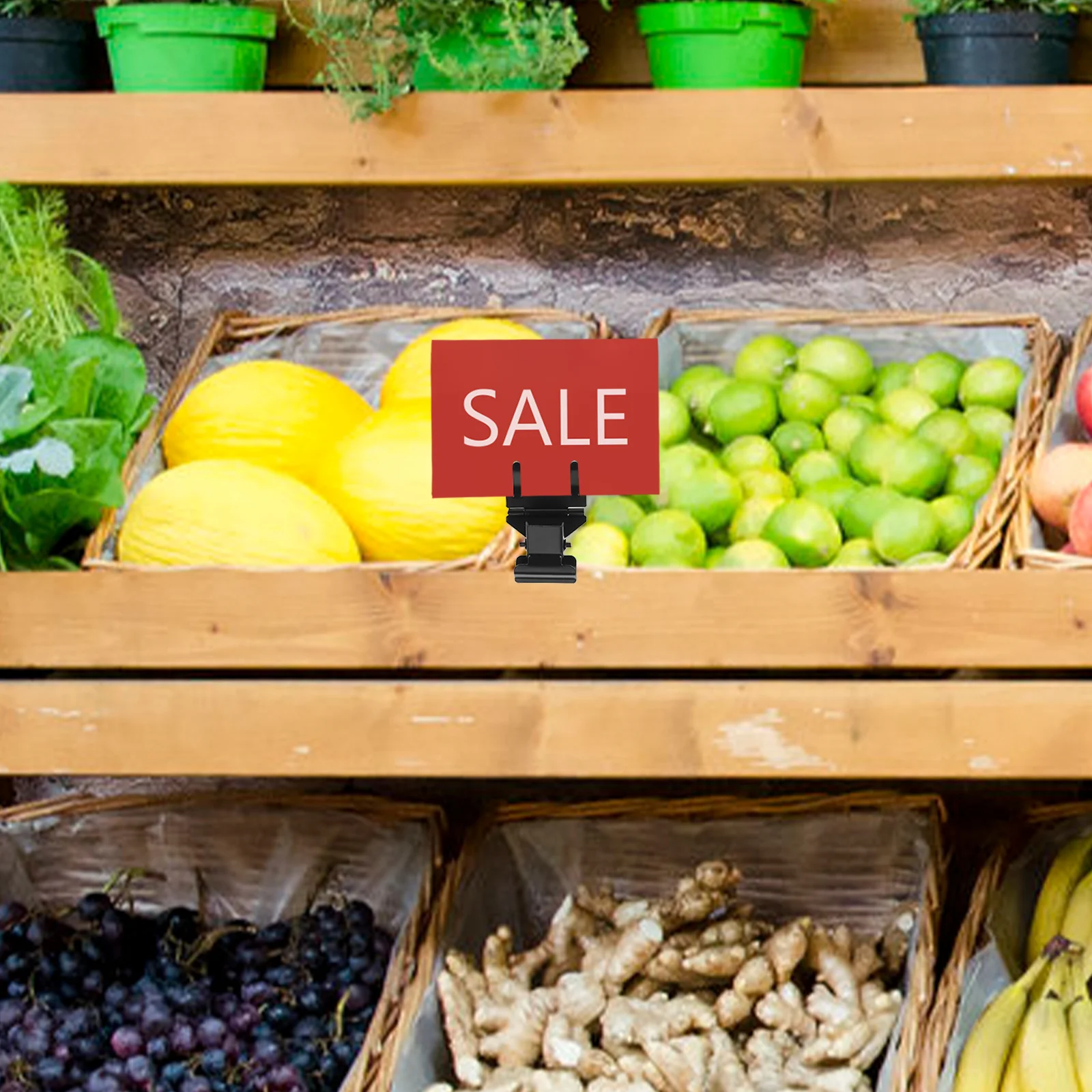 4 Pcs Pop Label Holder Price Tag Card Display Stand Sign Metal Clips Holders for Prices