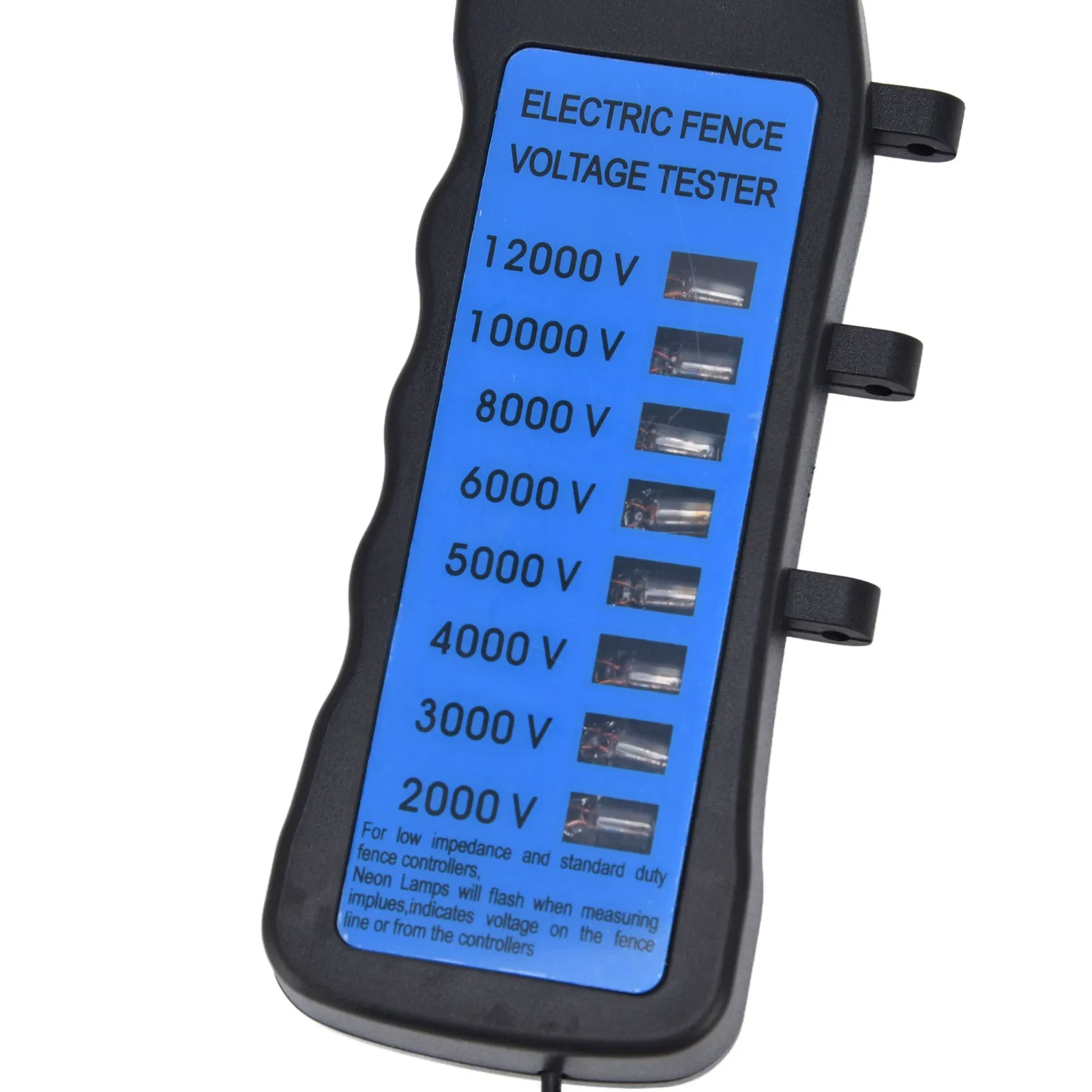 NEUER 12KV Neonzaun-Spannungsprüfer 2000 bis 12000V 8 Neon-Anzeigelampen Wasserdichter Zaunprüfer für Bauernhöfe – Detail 1