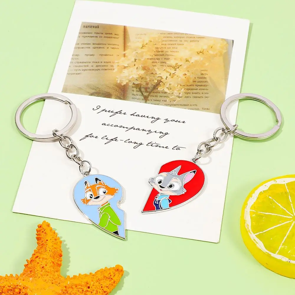 Disney Zootopia Nick Judy аниме мультфильм милый сплав сердце кулон брелок креативный Kawaii пара одинаковый рюкзак Шарм подарок