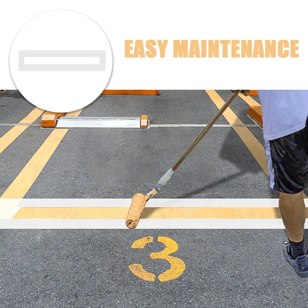 استنسل خط موقف للسيارات قابل للطي، قالب وضع علامات دقيق كبير محمول قابل لإعادة الاستخدام لمستودعات الطرق، استنسل سهل التنظيف