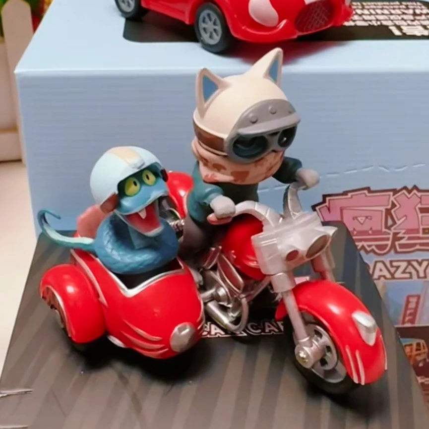 Nowa seria Disney Zootopia Crazy Rides - figurki kolekcjonerskie w niespodziance, ozdoby na biurko, modne kolekcje, prezenty urodzinowe dla dzieci.