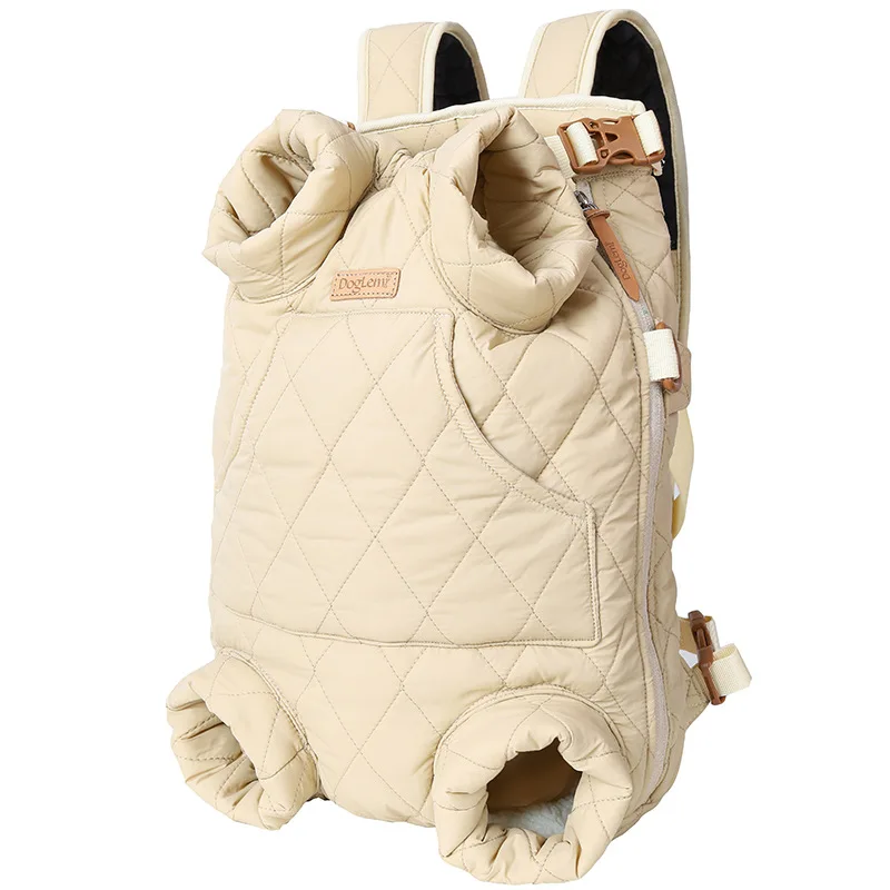 Winter Thickened Pet Outdoor Carrying Strap Chest Backpack Hands-free Warm Backpack