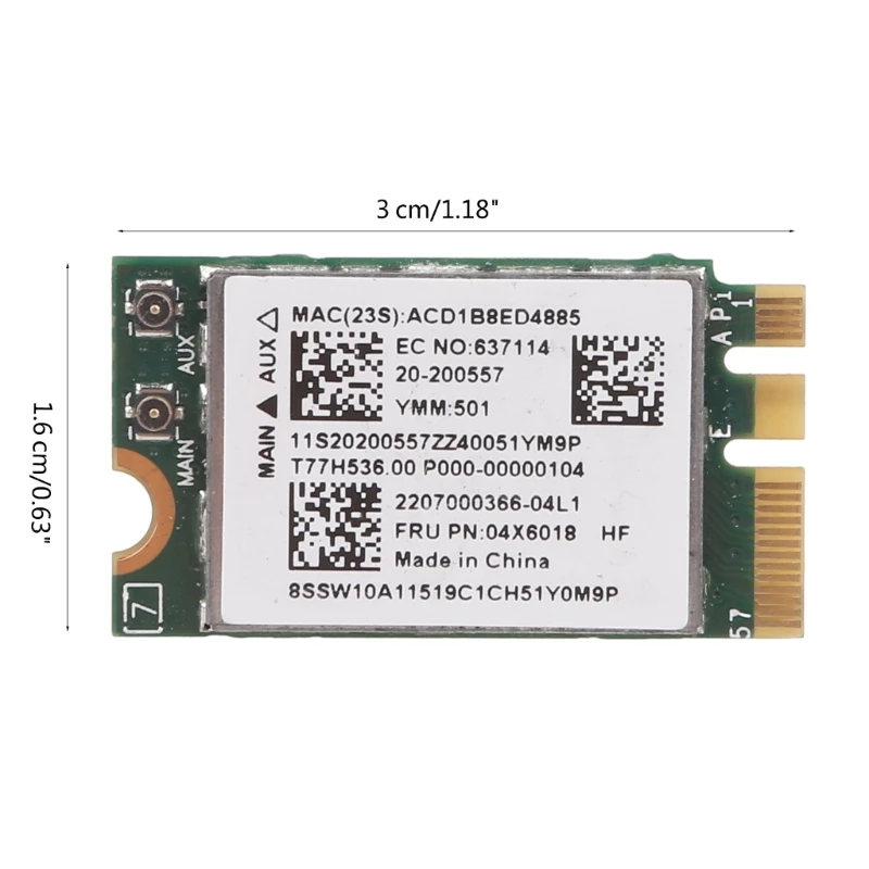 Carte réseau sans fil K1AA M.2 NGFF, carte LAN sans fil monobande 2.4GHz, compatible BCM943142Y